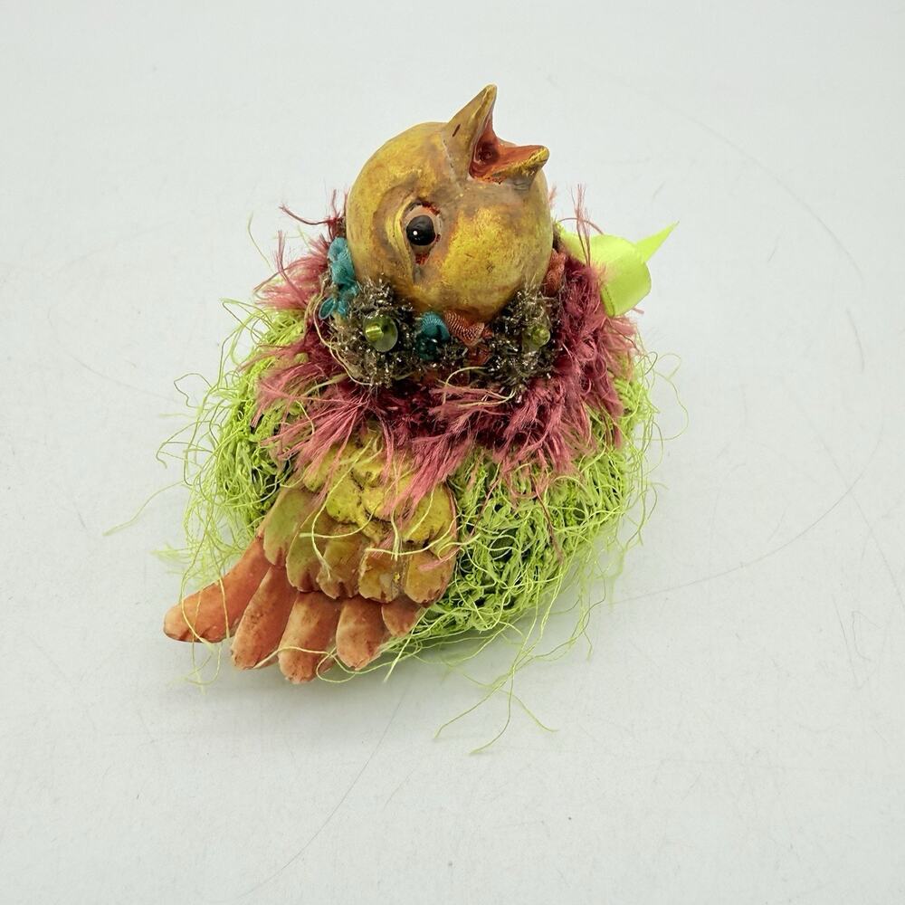 Handmade Ceramics Bird With Bean Bag Bottom Made In Philippines Easter Rare